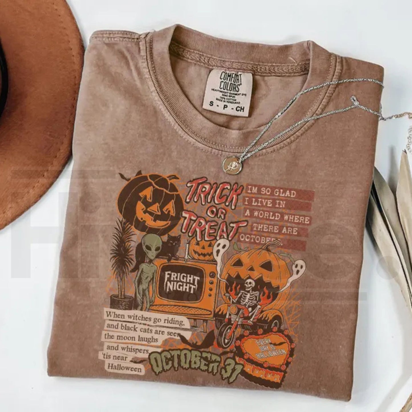 Comfort Colors Halloween Collage Shirt Retro Spooky Ghost Tee