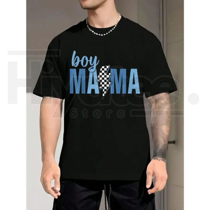 "Boy Mama" Retro Checkered – Mother's Day 2026 Women's Fashion Top