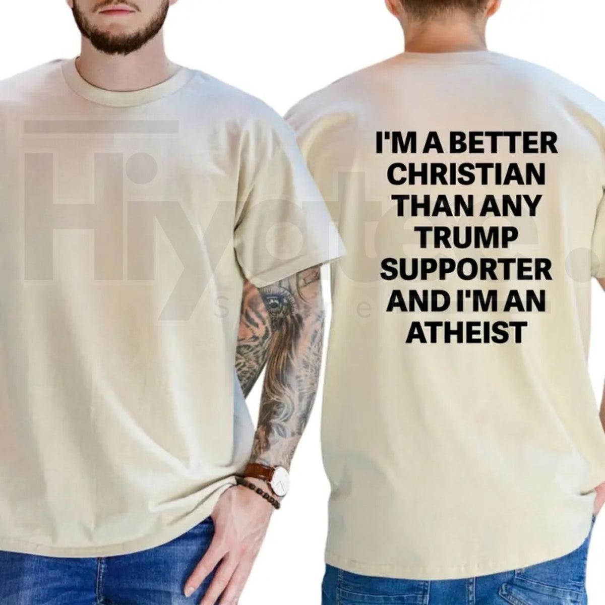 Better Christian Than Any Trump Supporter Atheist T-Shirt – Political Satire Tee