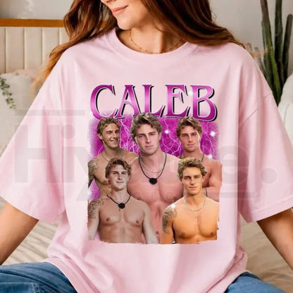 Caleb Fan Favorite Graphic Tee – Vintage Love Island Inspired Unisex Oversized T-Shirt