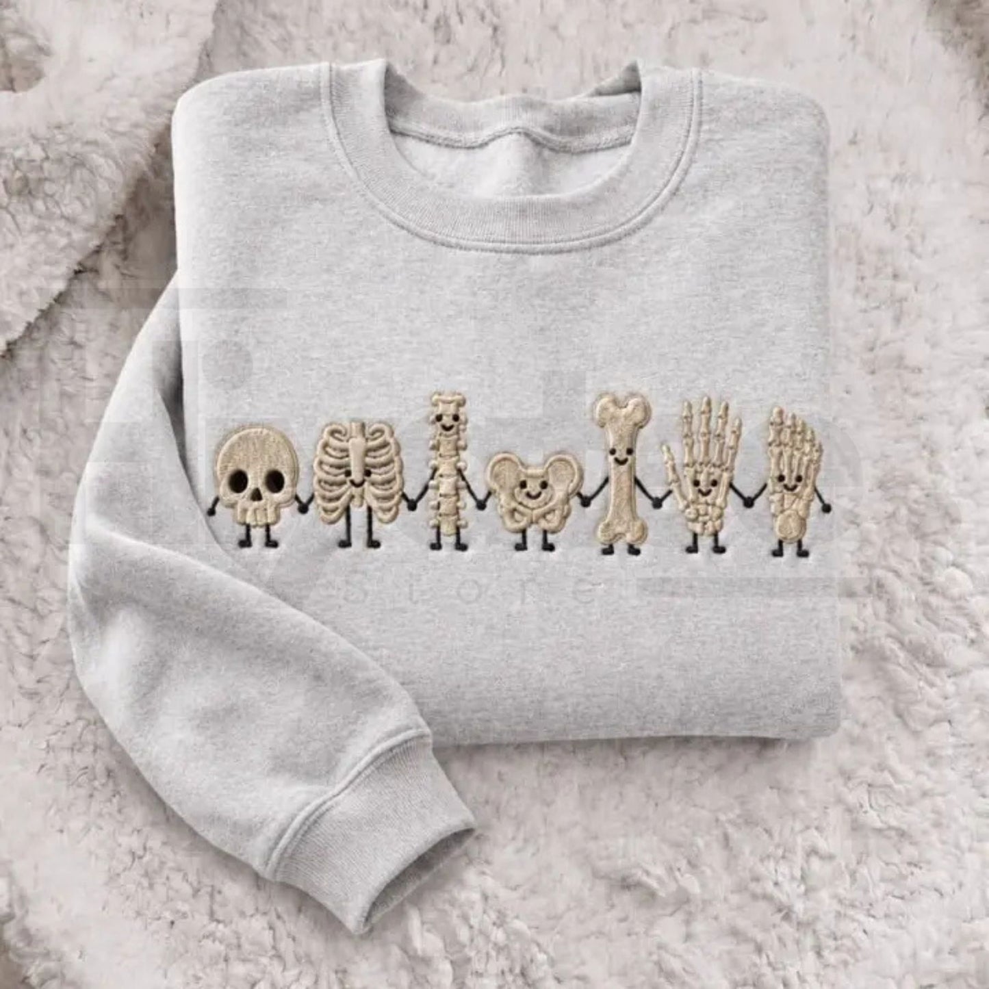 Radiology Tech Skeleton Embroidered Sweatshirt – Cute X-Ray Tech Crewneck & Rad Tech Gift
