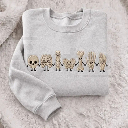 Radiology Tech Skeleton Embroidered Sweatshirt – Cute X-Ray Tech Crewneck & Rad Tech Gift