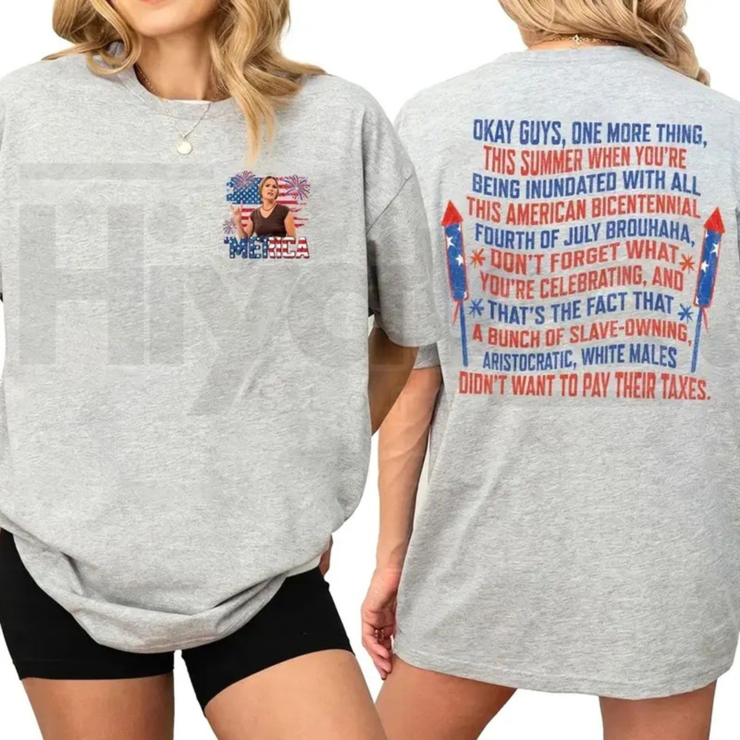 Dazed And Confused Ginny Stroud 2-Sided 4th of July T-Shirt – Patriotic Meme Shirt