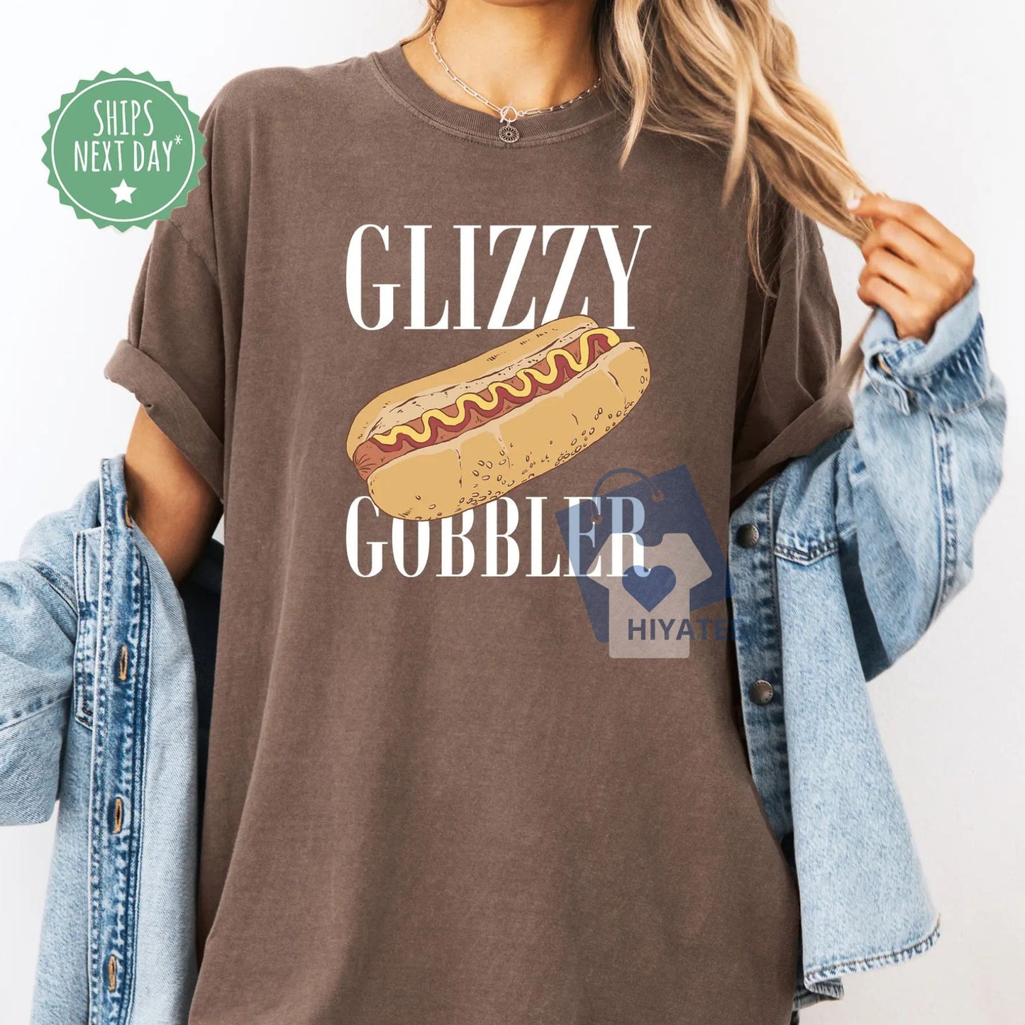 Glizzy Gobbler T-Shirt – Funny Hot Dog Meme Tee on Comfort Colors