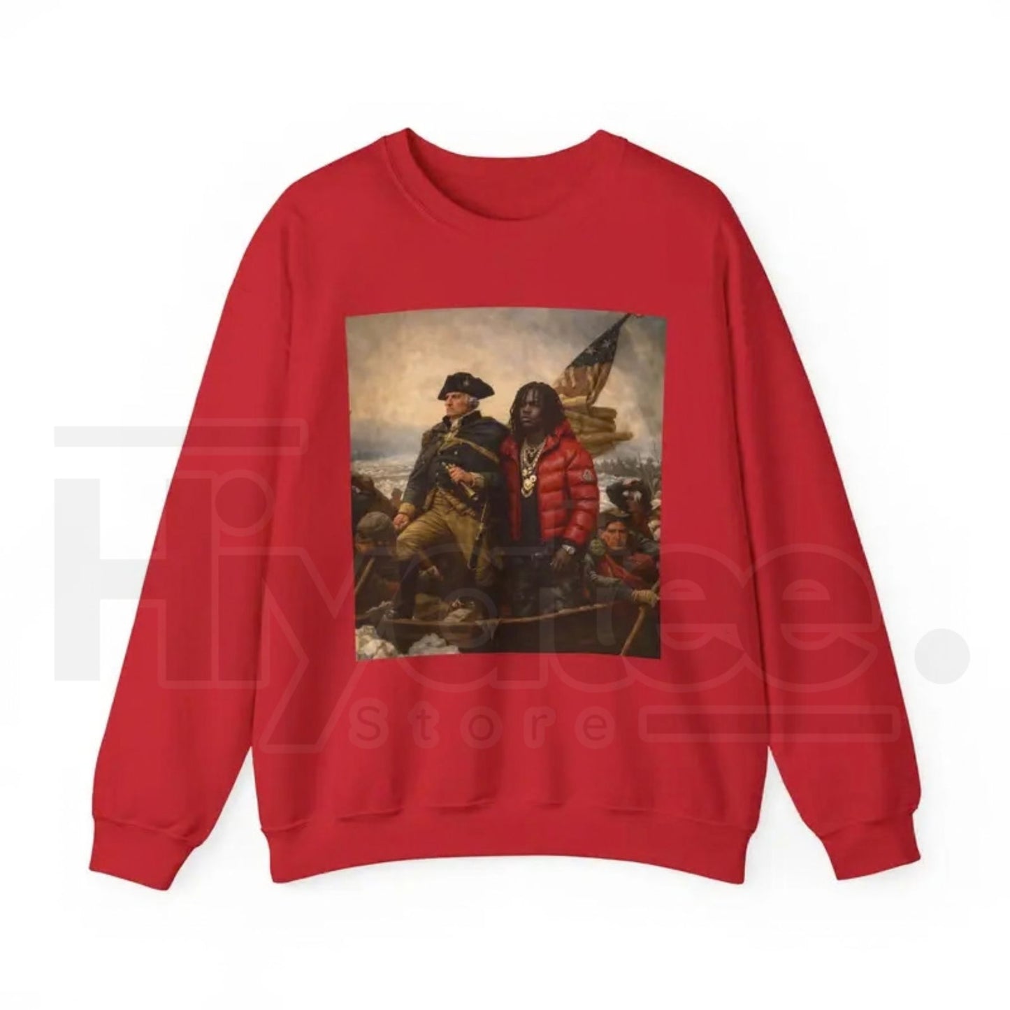 Chief K x Washington Sweatshirt: Crossing the Delaware Meme History Crewneck
