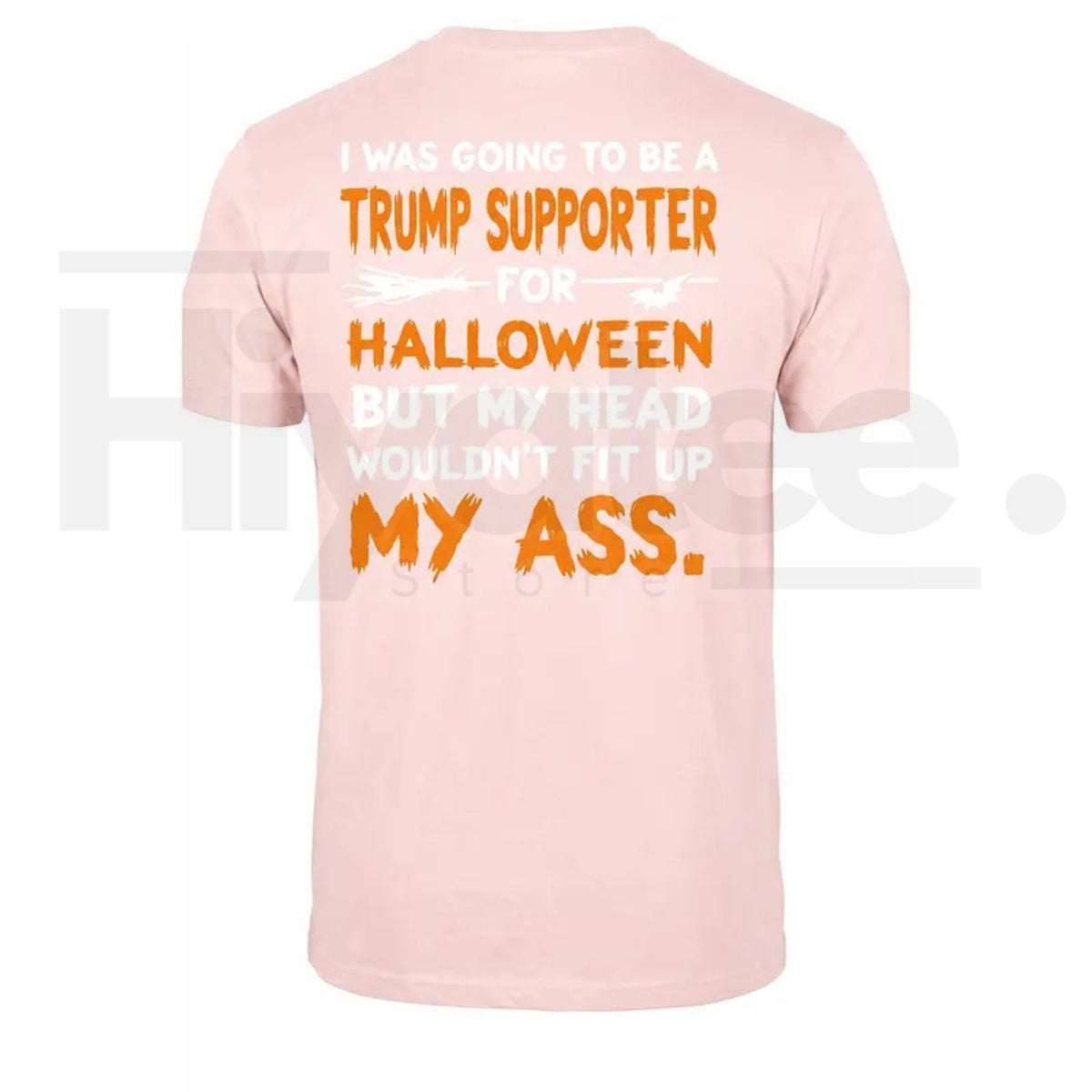 Men's Halloween Political Quote T-Shirt – Back Print Bat Spooky Novelty Tee
