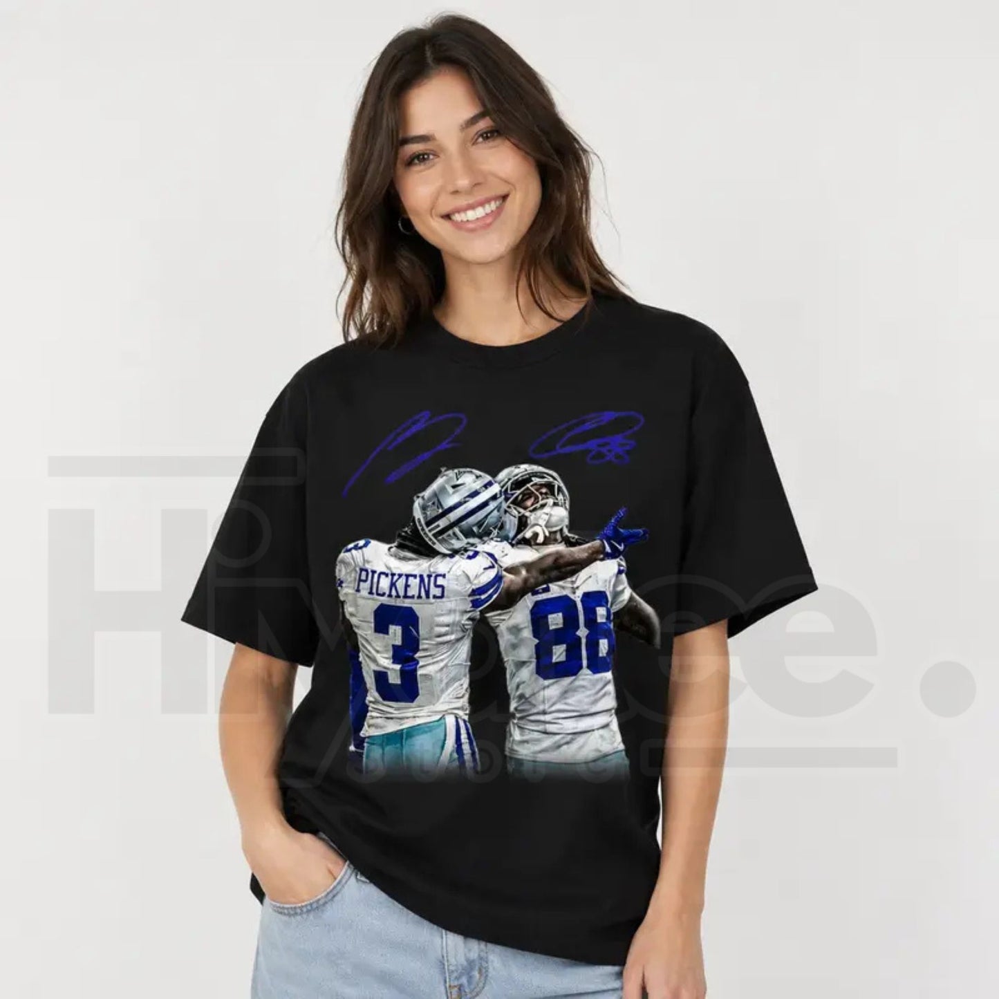 Vintage Close-Up Football Athlete Signature T-Shirt – Sports Fan Graphic Tee
