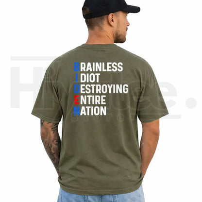 Political Humor Graphic T-Shirt – Sarcastic Daily Casual Cotton Menswear Tee
