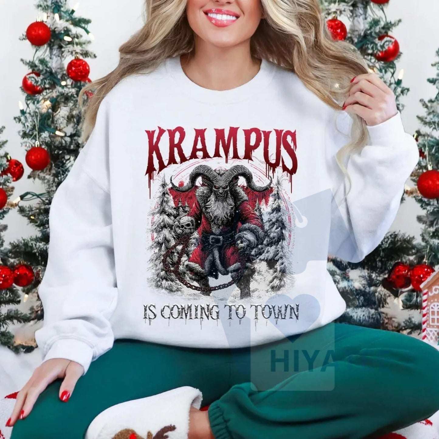 Krampus Is Coming To Town Sweatshirt: Gothic Christmas Shirt