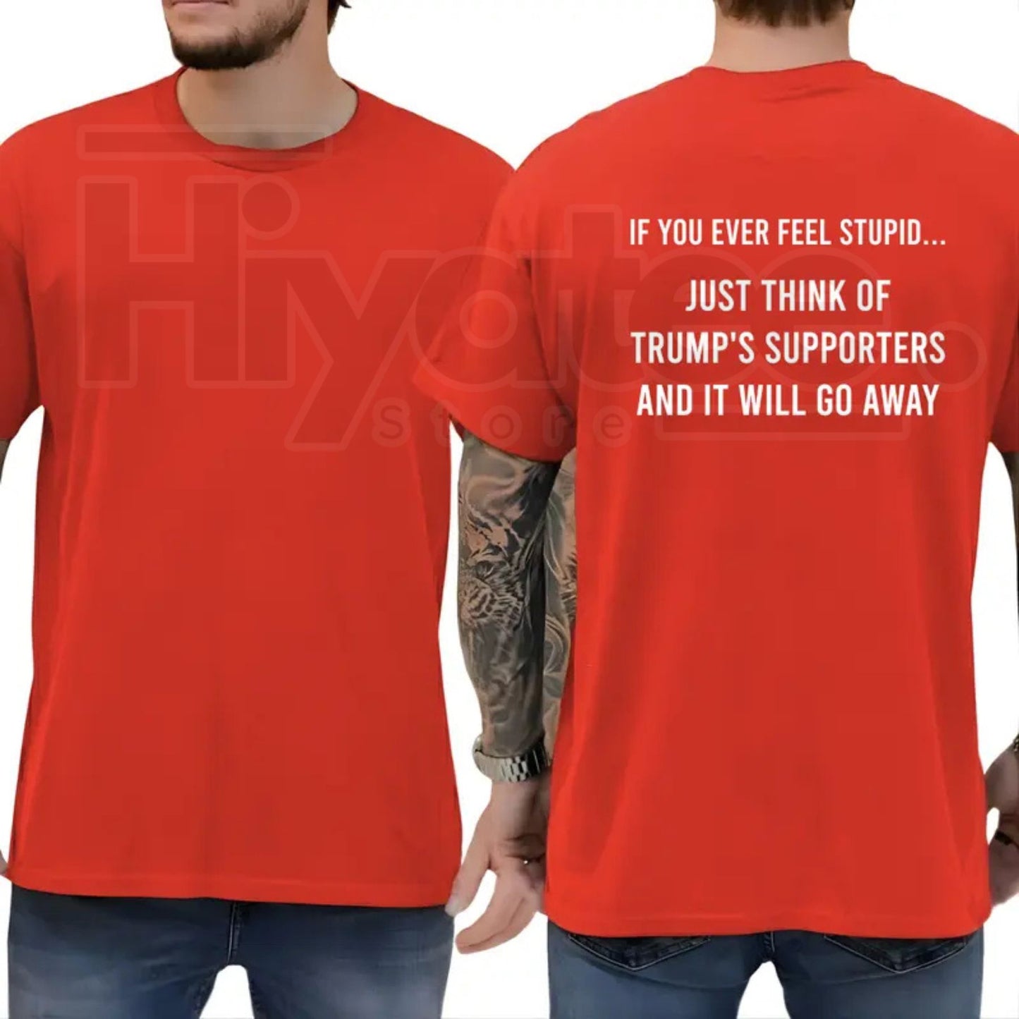 "Think Of Trump's Supporters" – Funny Sarcastic Liberal Graphic Top