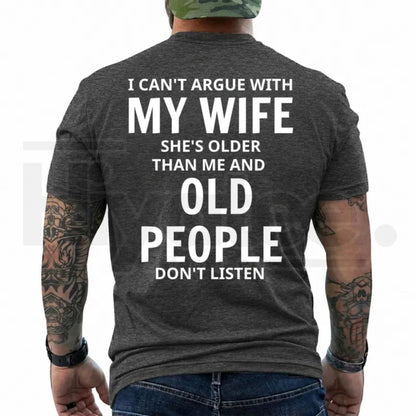 She's Older Than Me Husband T-Shirt – Funny Wife Humor Graphic Tee