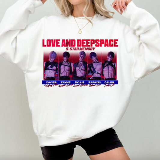 5-Star Memory Love and Deepspace Sweatshirt – Vintage Streetwear for LADS Fans-Hiyatee