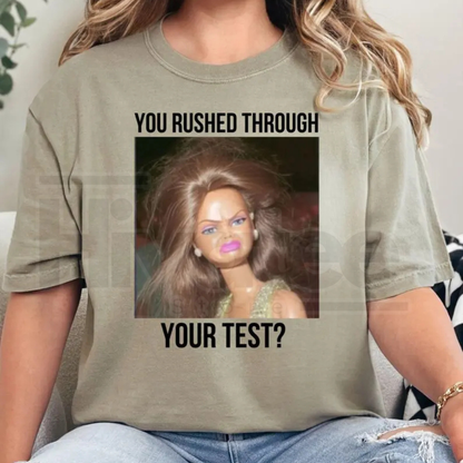 Comfort Colors® Retro Doll Test Day Teacher Shirt – Funny Final Exam Week Team Tee