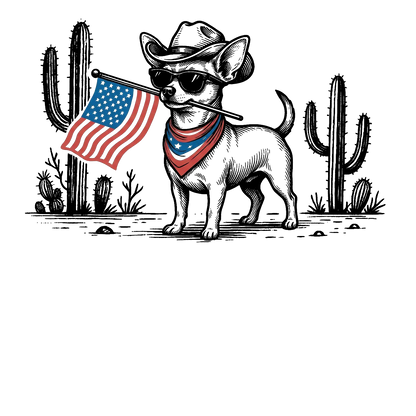 Comfort Colors® Patriotic Western Cowboy Dog Shirt – 4th of July USA Flag Dog Lover Tee