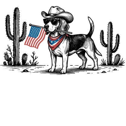 Comfort Colors® Patriotic Western Cowboy Dog Shirt – 4th of July USA Flag Dog Lover Tee