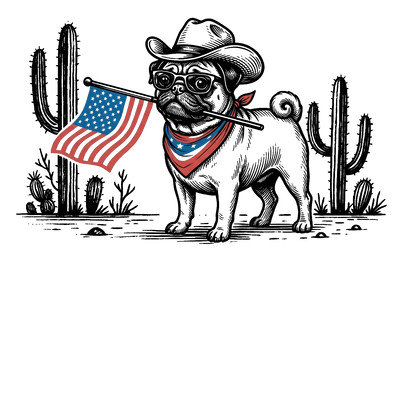 Comfort Colors® Patriotic Western Cowboy Dog Shirt – 4th of July USA Flag Dog Lover Tee