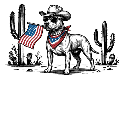 Comfort Colors® Patriotic Western Cowboy Dog Shirt – 4th of July USA Flag Dog Lover Tee