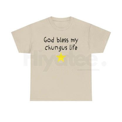 "God Bless My Chungus Life" Funny Meme T-Shirt – 100% Cotton Graphic Tee