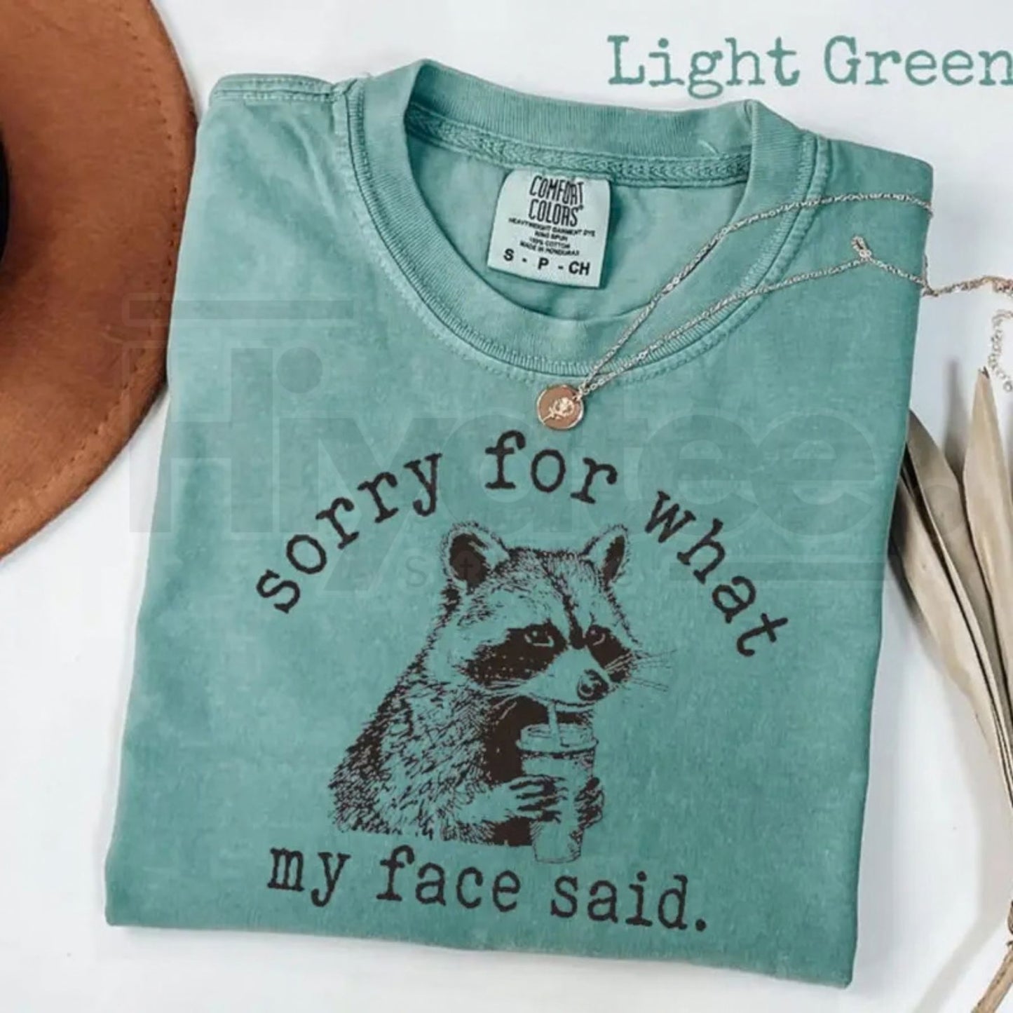 Comfort Colors® "Sorry For What My Face Said" Shirt – Sarcastic Raccoon Humor Tee
