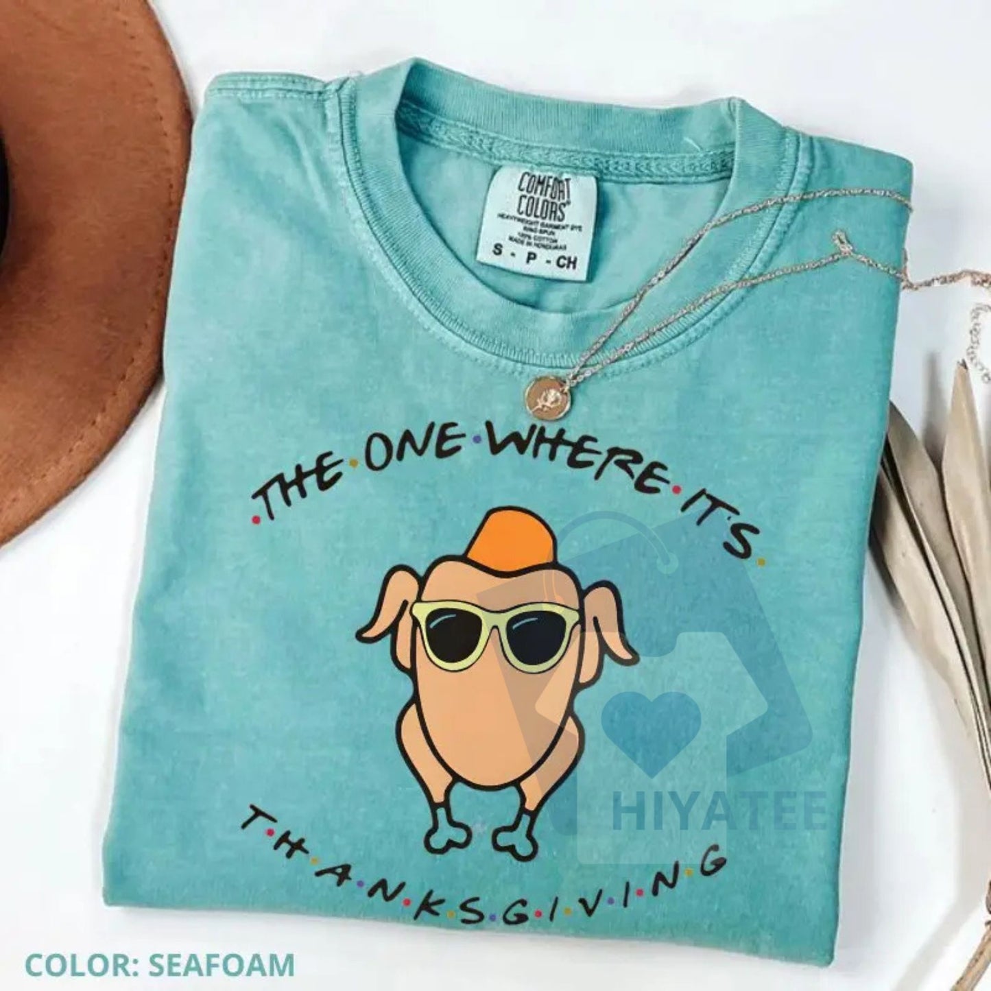 Comfort Colors "The One Where It's Thanksgiving" Shirt – Friends TV Show Turkey Day Tee, Funny Thanksgiving Gift for Women