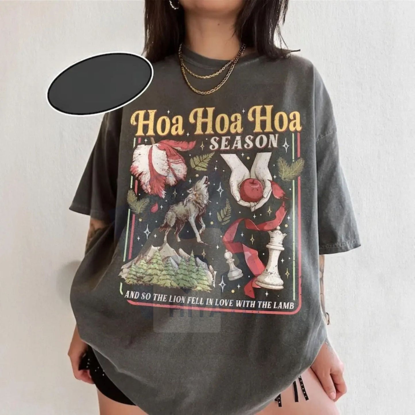 Comfort Colors Twilight Inspired Vintage T-shirt – "Hoa Hoa Hoa Season" Trendy Graphic Tee, Vampire Fan Gift