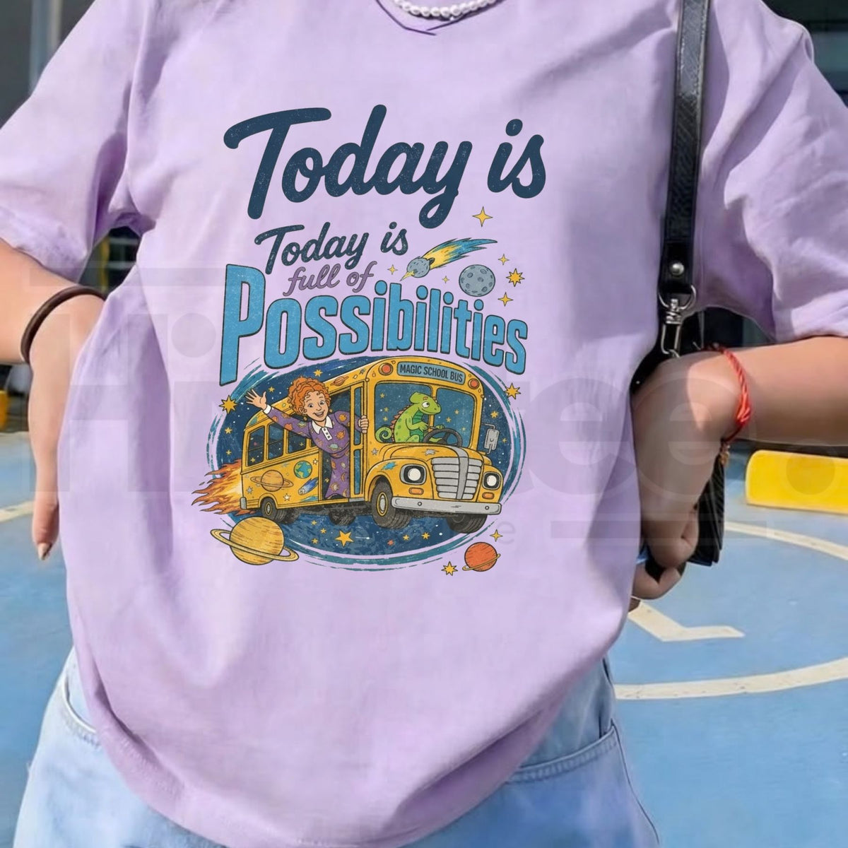 Comfort Colors Miss Frizzle Magic School Bus T-Shirt – Today Is Full Of Possibilities Teacher Tee
