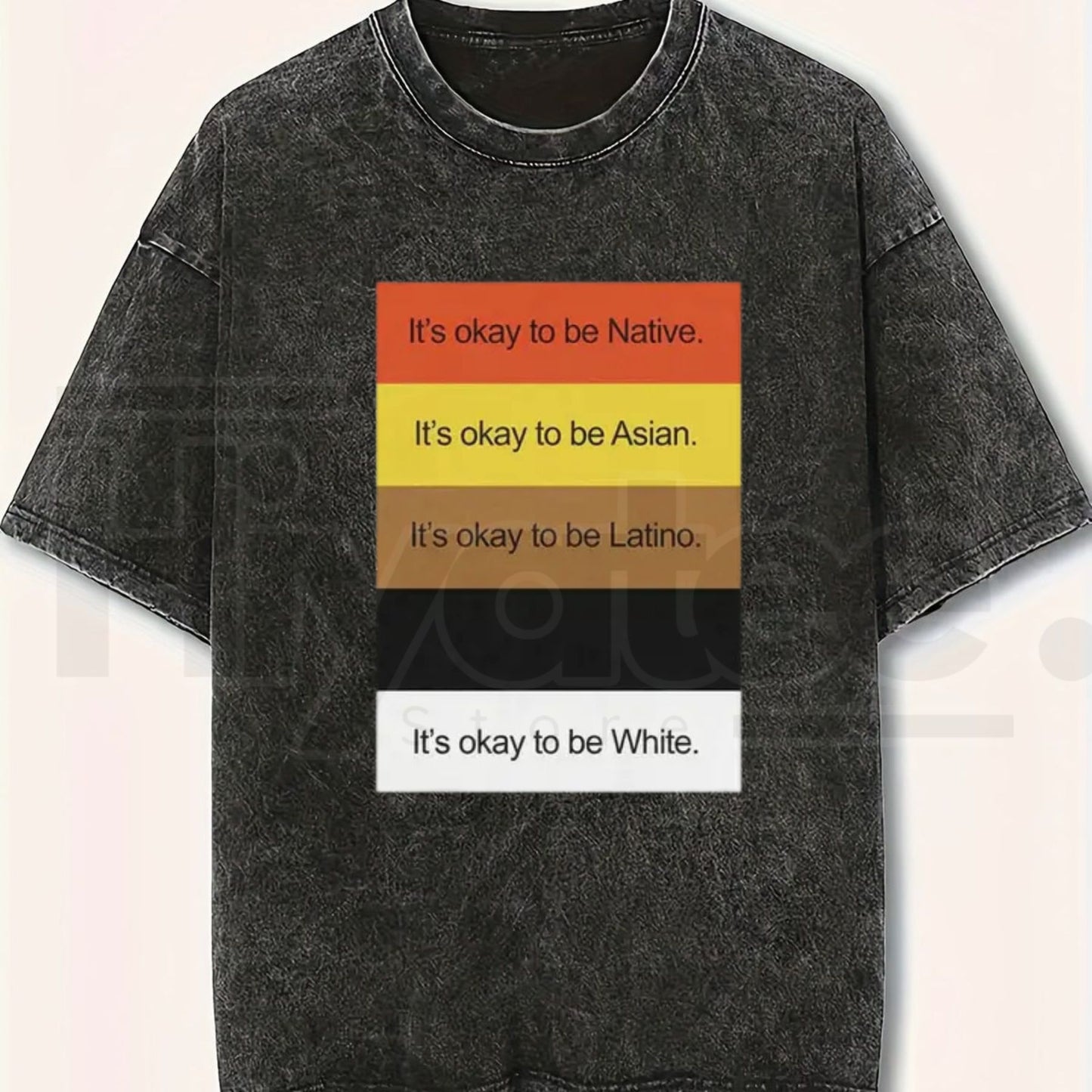 IT'S OKAY TO BE... Funny Vintage Washed T-Shirt – Retro Oversized Graphic Tee