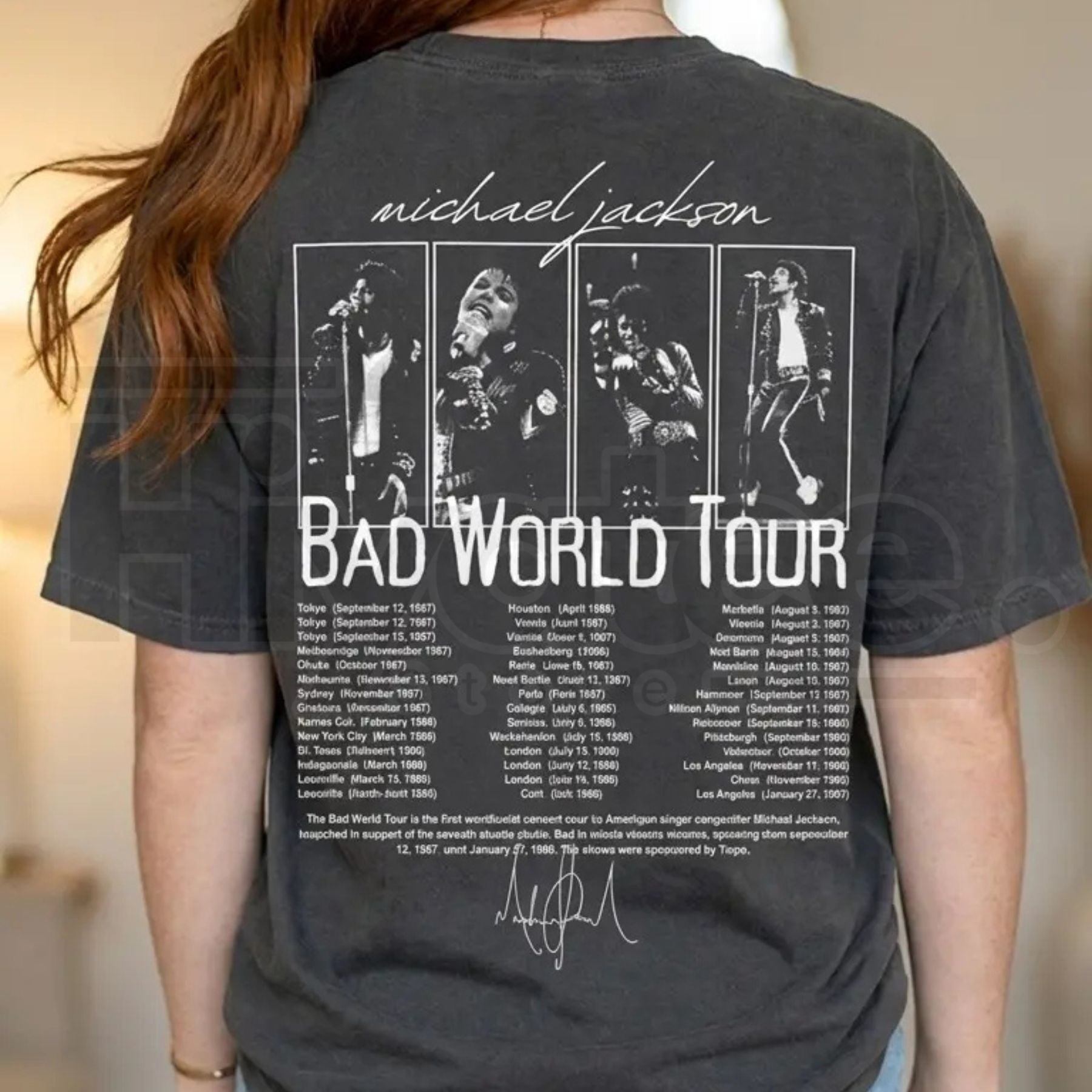 Michael Jackson Bad World Tour 2-Sided Vintage T-Shirt – Hiyatee