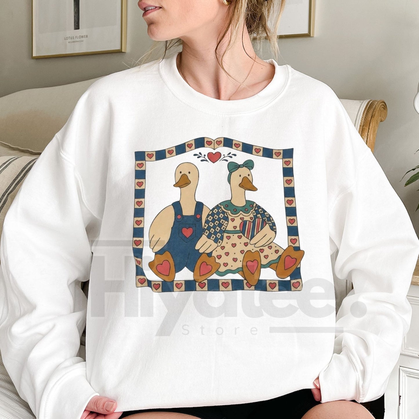 Vintage Geese Sweatshirt: Retro Flying Goose Graphic Crewneck, Cottagecore Bird Lover Apparel