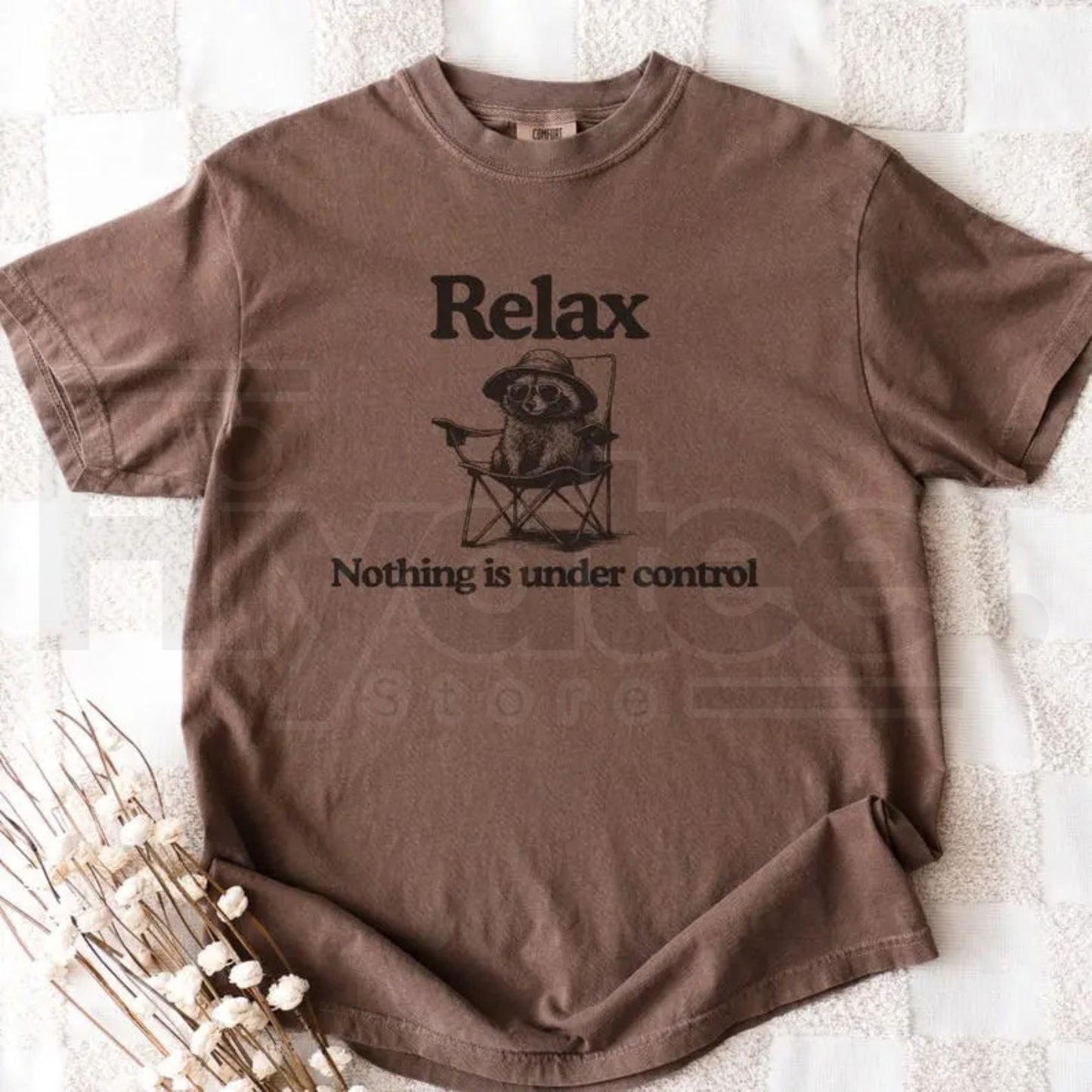 Comfort Colors® Chill Raccoon Vintage Shirt – Relax Nothing Is Under Control Trash Panda Tee