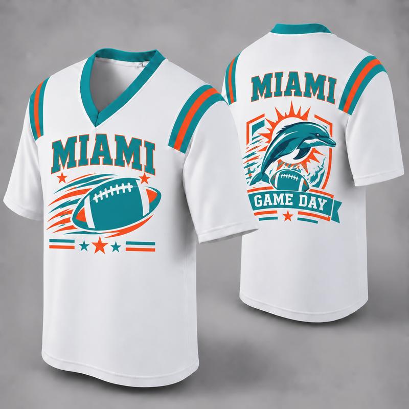 Custom Football Fan Jersey, White Mesh V-Neck Game Day Top, Unisex American Football Apparel for All 32 Teams