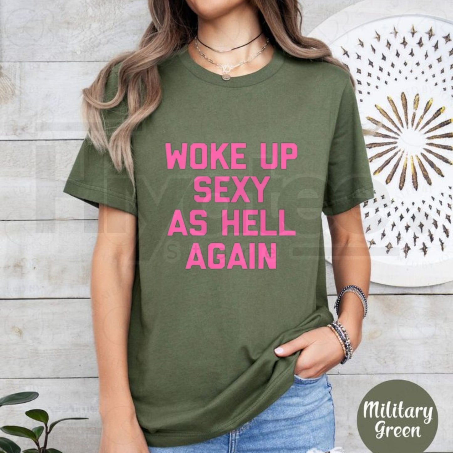 "Woke Up As Hell" – Funny Sarcastic Morning Mood Graphic Top