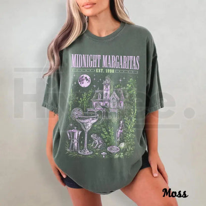 Midnight Margaritas Comfort Colors Shirt Witchy Cocktail Halloween Tee