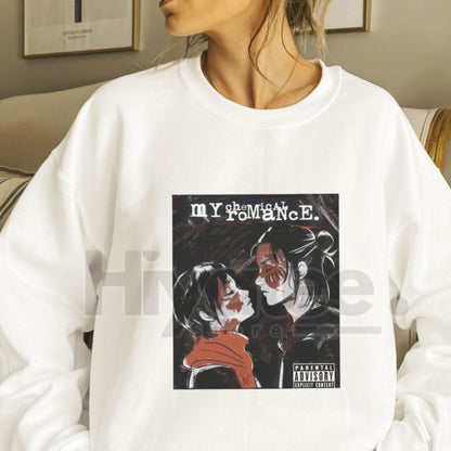 AOT Rock Band Sweatshirt: MCR Style Anime Fan Album Cover Pullover
