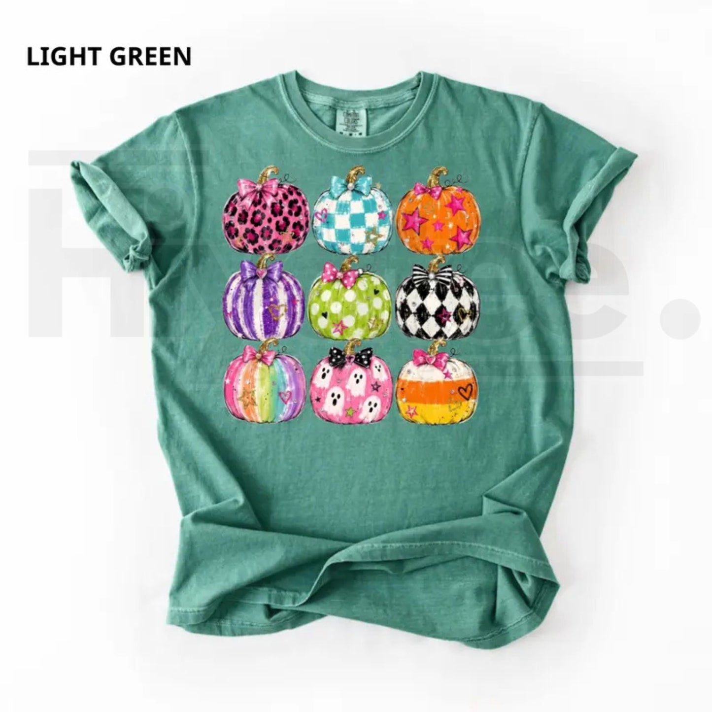 Comfort Colors Preppy Halloween Pumpkin Shirt Coquette Graphic Tee