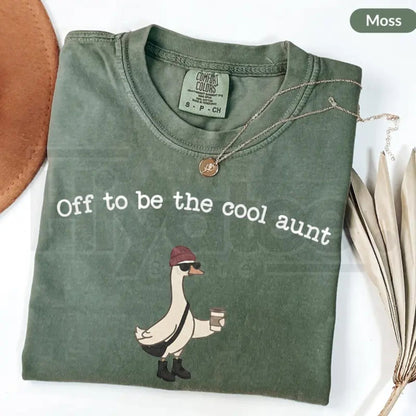 Comfort Colors® Auntie Silly Goose Shirt – Cool Aunt Club Pregnancy Announcement Tee