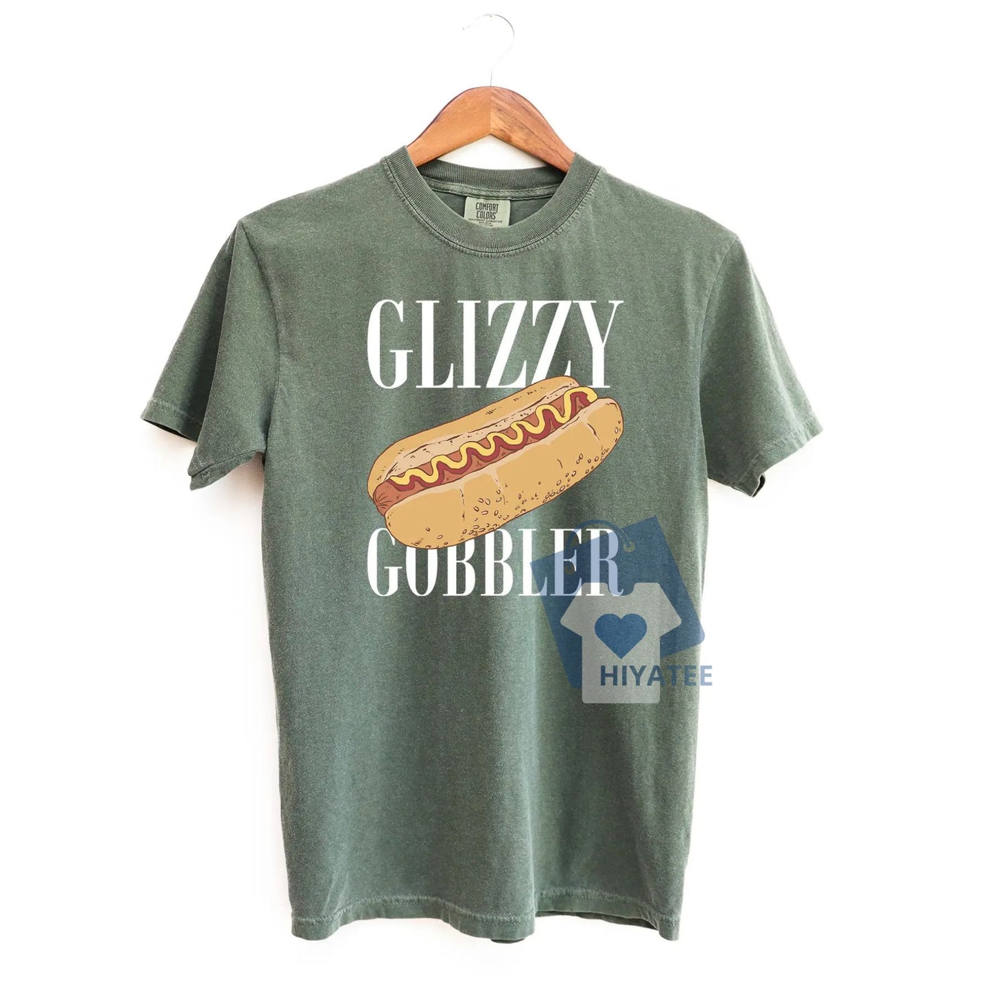 Glizzy Gobbler T-Shirt – Funny Hot Dog Meme Tee on Comfort Colors