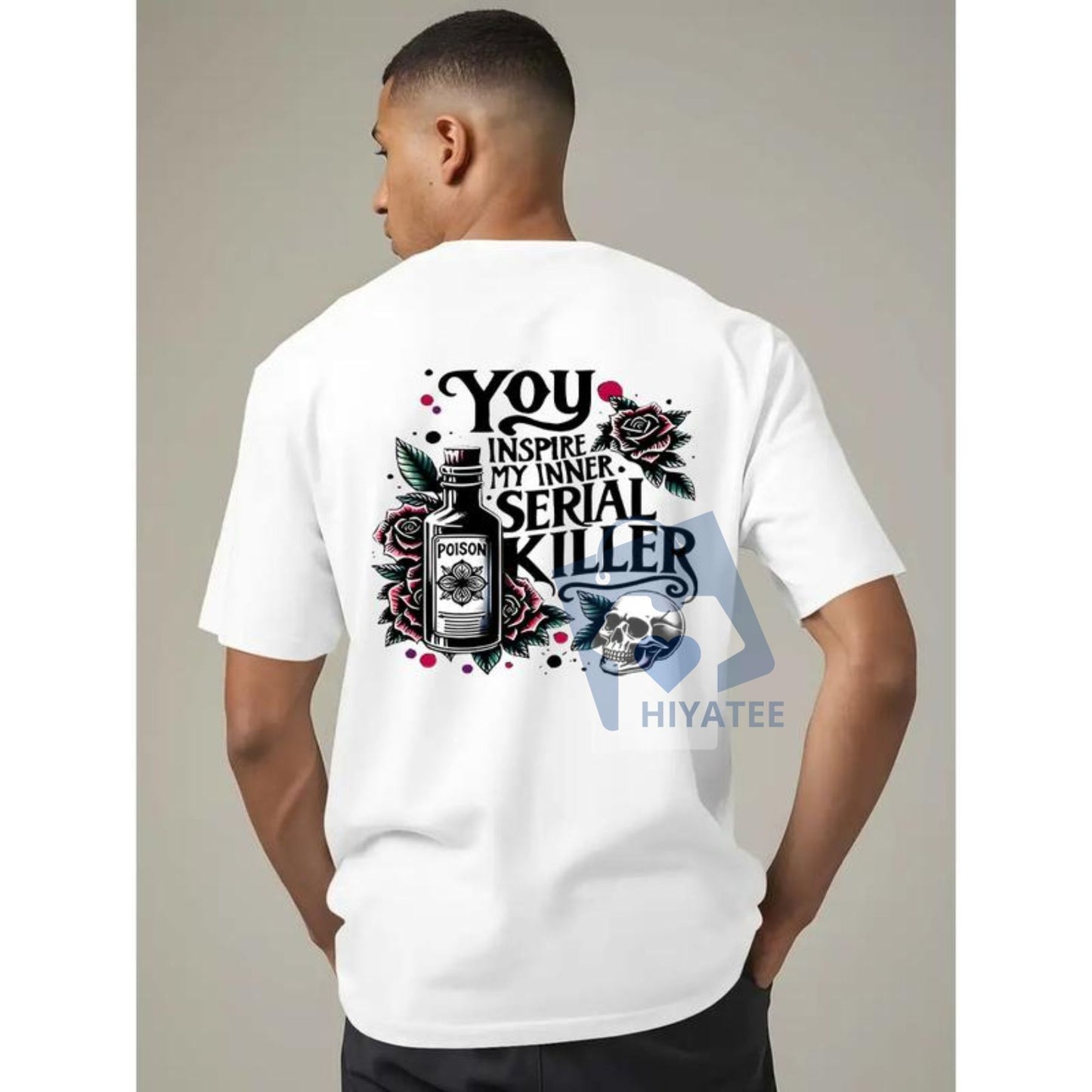 You, My Inner Killer T-Shirt – Edgy Skull & Roses Graphic Tee for Spring/Summer