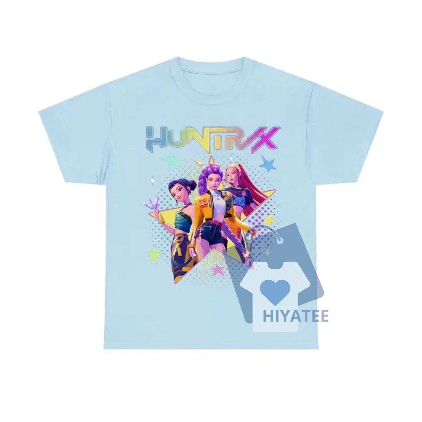 Huntrix Star Shirt – Kpop Huntrix Tee Featuring Mira, Rumi, Zoey & Derpy Tiger