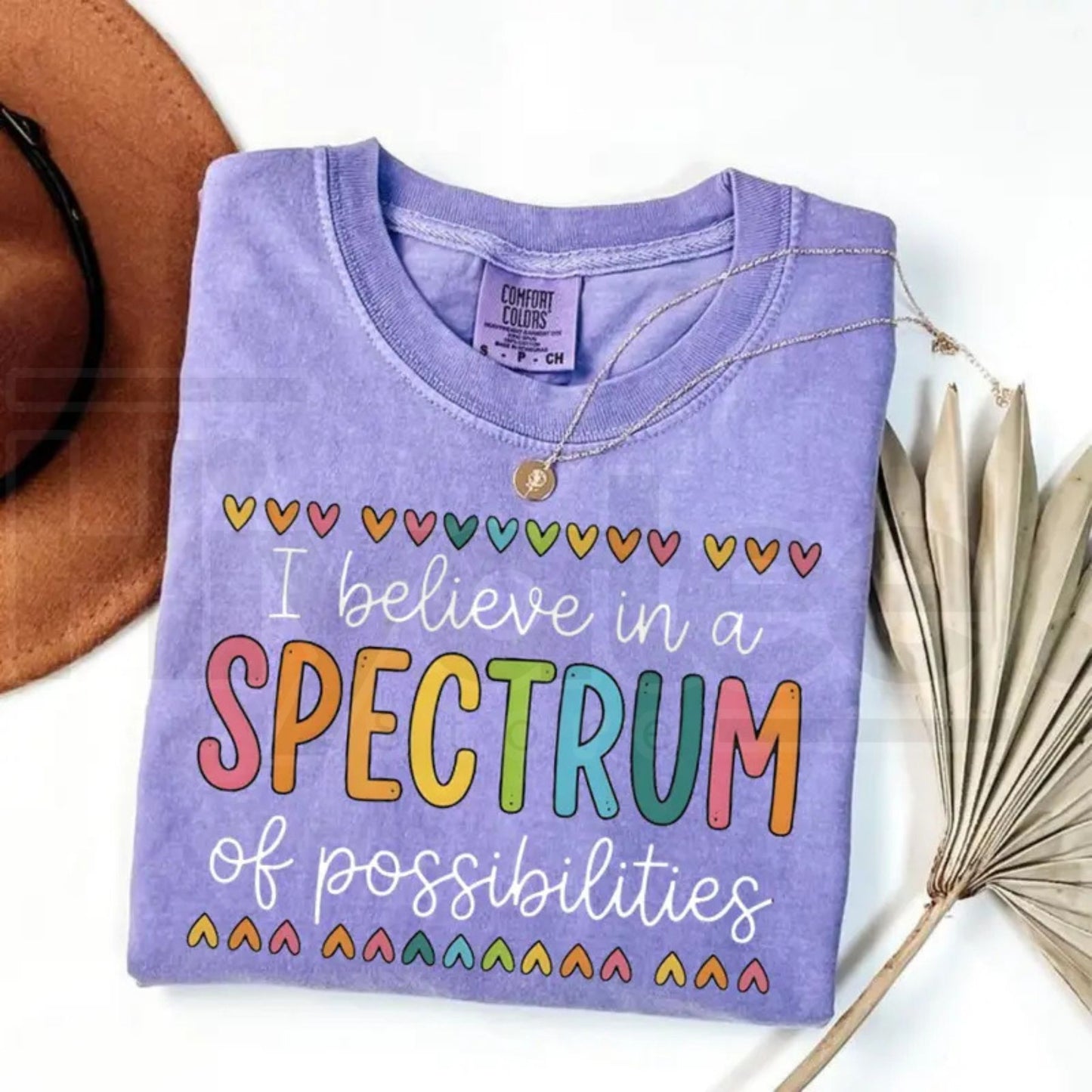 Comfort Colors® I Believe In A Spectrum Of Possibilities T-Shirt – SPED Teacher & Neurodiversity Gift