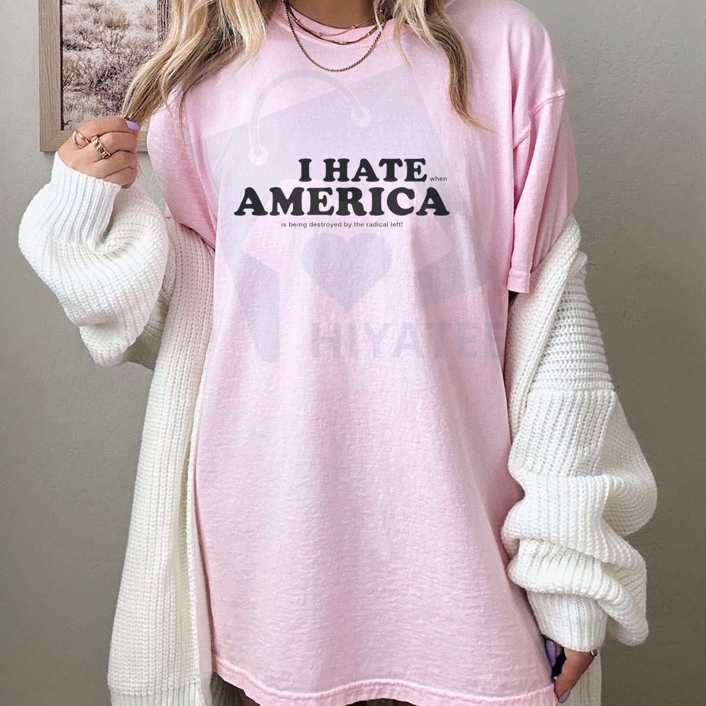 "I HATE AMERICA" TEE (Read Closer) – Funny Patriotic Illusion Shirt