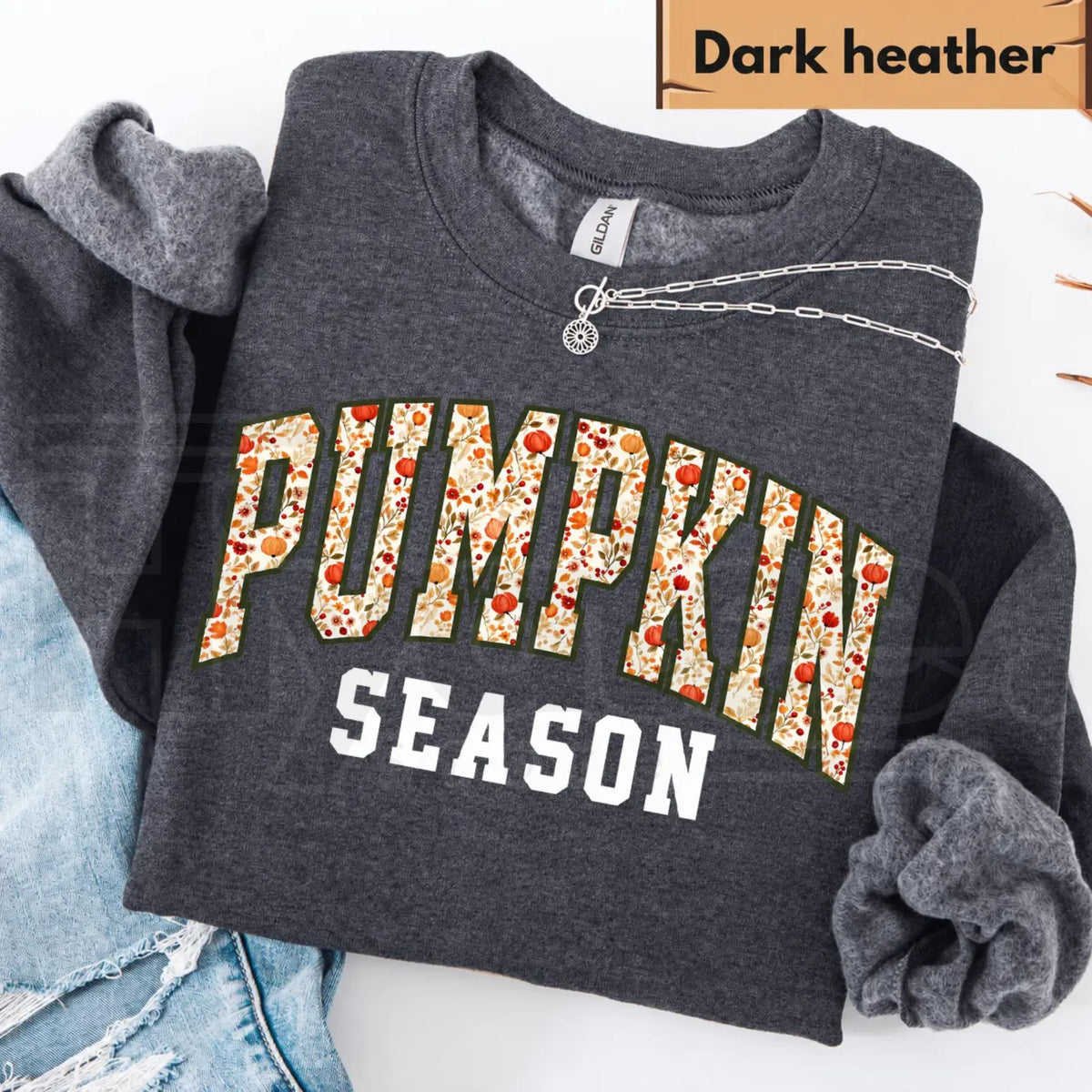 Pumpkin Season Sweatshirt – Cute Autumn Pumpkin Patch Graphic Crewneck
