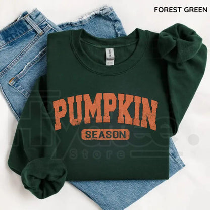 Retro Pumpkin Season Sweatshirt – Cute Fall Autumn Pullover, Vintage Thanksgiving & Halloween Outfit