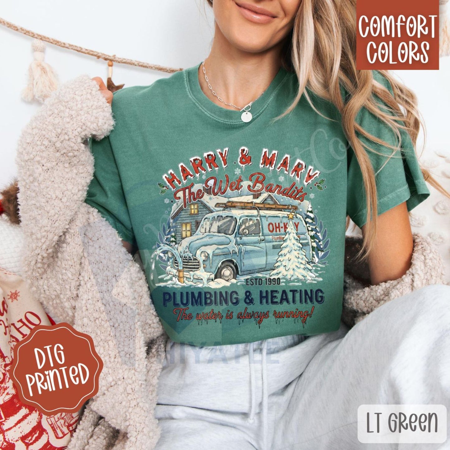 Wet Bandit Christmas Comfort Colors T-Shirt – Trendy Women's Holiday Tee, Home Alone Inspired Xmas Shirt