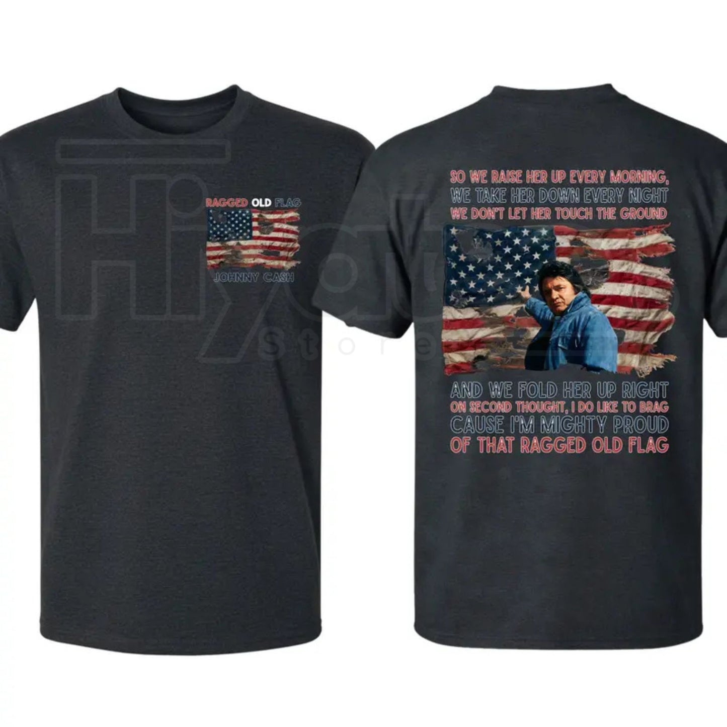 "Ragged Old Flag" – Johnny Cash Legend of Country Music Patriotic Top