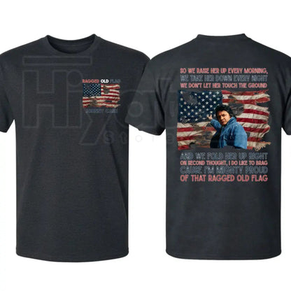 "Ragged Old Flag" – Johnny Cash Legend of Country Music Patriotic Top