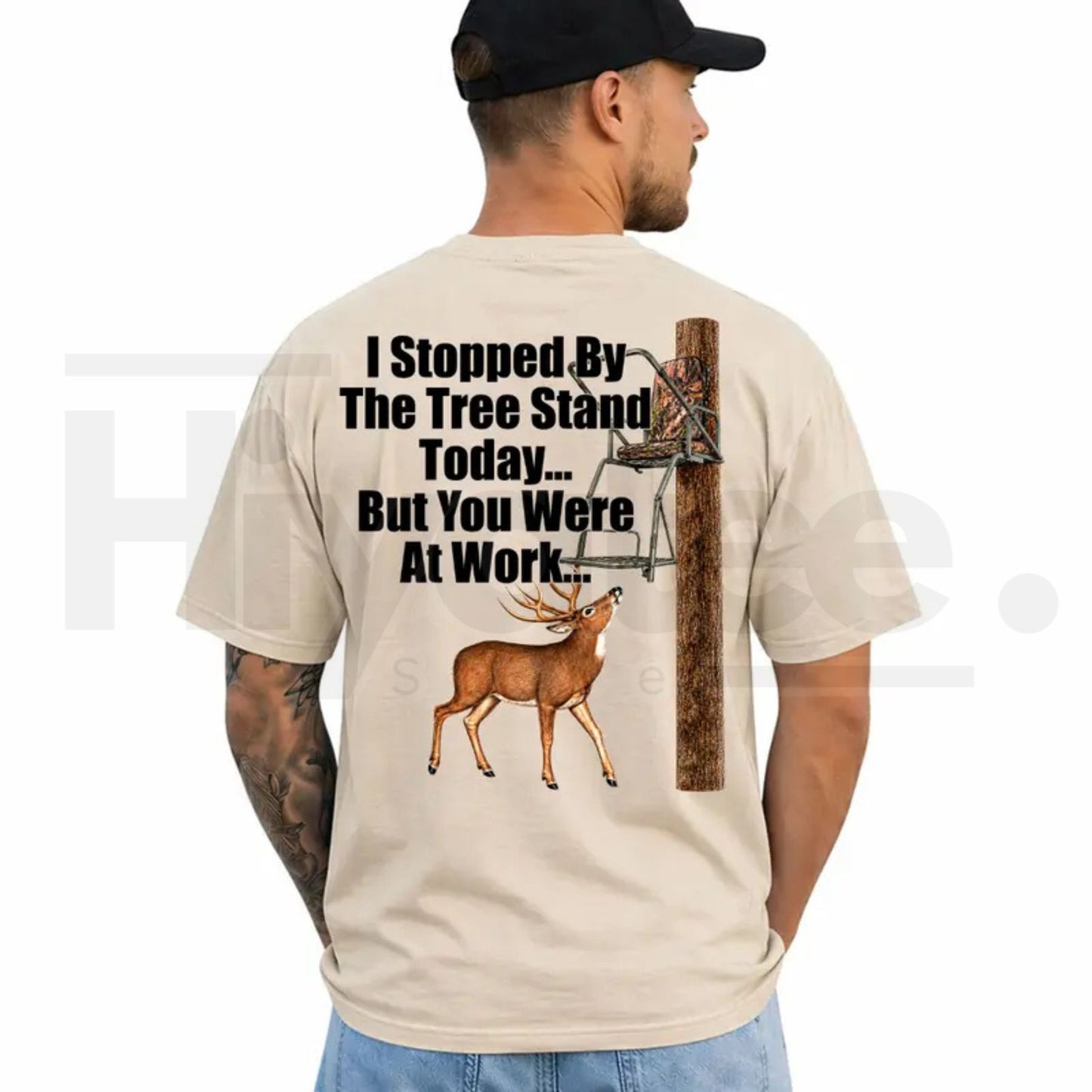 I Stopped By The Tree Stand Deer Hunting T-Shirt – Funny Hunter Graphic Tee