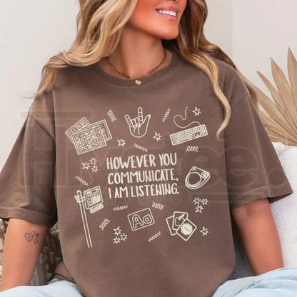 Comfort Colors® Everyone Deserves Communication T-Shirt – Speechie AAC & SPED Inclusion Tee