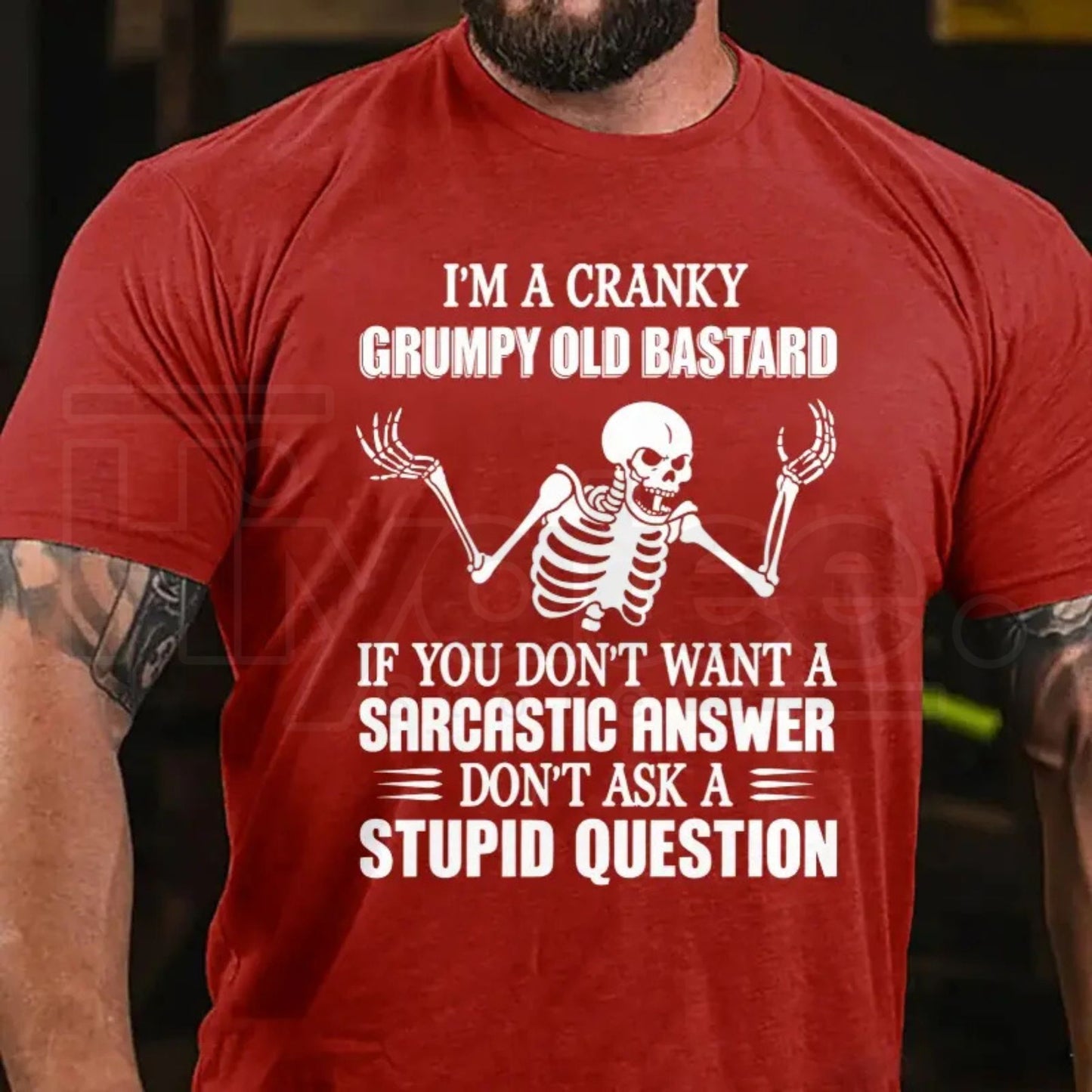 Cranky Grumpy Old Bastard Funny Sarcastic T-Shirt – Men's Graphic Tee