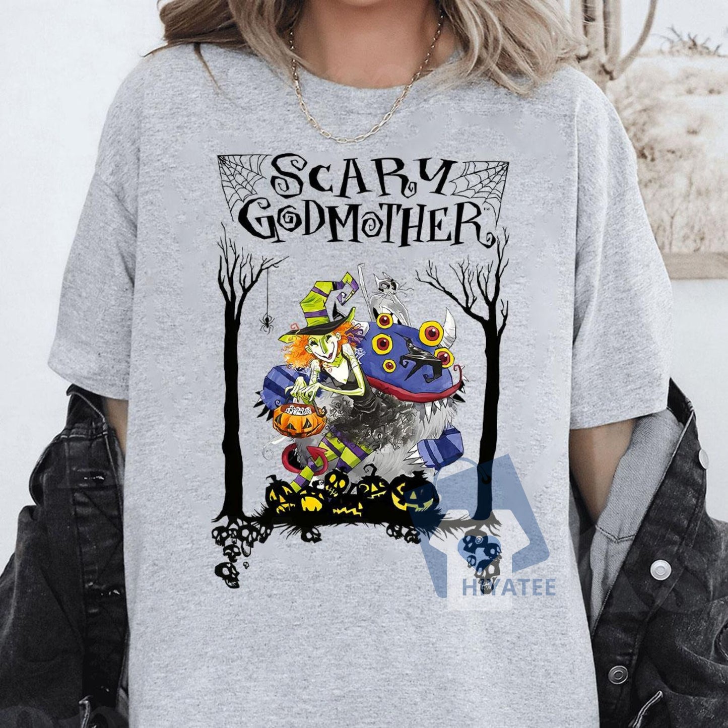 Scary Godmother Halloween Shirt – Retro Movie Horror Tee, Vintage-Inspired Halloween T-Shirt for Fans